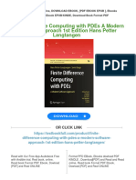 Full Download Finite Difference Computing With PDEs A Modern Software Approach 1st Edition Hans Petter Langtangen PDF