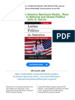 Latino Politics in America Spectrum Series - Race and Ethnicity in National and Global Politics John A. Garcia All Chapter Instant Download