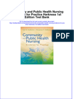 Full Download Community and Public Health Nursing Evidence For Practice Harkness 1st Edition Test Bank File PDF Free All Chapter