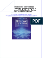 Solutions Manual For Database Systems: Design, Implementation & Management, 11th Edition by Carlos Coronel and Steven Morris