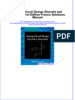 Full Download Analog Circuit Design Discrete and Integrated 1st Edition Franco Solutions Manual File PDF Free All Chapter