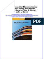 Solution Manual For Microeconomics: Principles & Policy, 14th Edition, William J. Baumol, Alan S. Blinder, John L. Solow