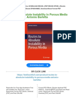 (FREE PDF Sample) Routes To Absolute Instability in Porous Media Antonio Barletta Ebooks