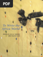 To Write The Africa World Drew Burk (Translated By), Achille Mbembe (Editor), Felwine Sarr (Editor)