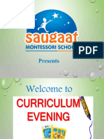 Curriculum Evening Pre I