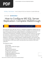 SQL Server Replication - Full Overview and Step-By-Step Configuration