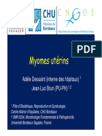 Physiopathologie - Epidemiologie Et Traitements Des Fibromes Uterins - PR Jean Luc Brun - CHU Bordeaux