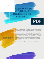 Clasificacion de Las Empresas en Colombia