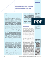 Assessment of Awareness Regarding Climate Change and Its Health Hazards Among The Medical Students