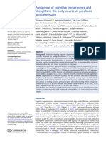 Prevalence of Cognitive Impairments and Strengths in The Early Course of Psychosis and Depression