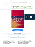 (PDF Download) Cultural Conceptualizations in Language and Communication Barbara Lewandowska-Tomaszczyk Fulll Chapter