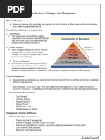 Unit 1 Introduction To Managers and Management