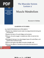 Lecture 2 Muscle Metabolism