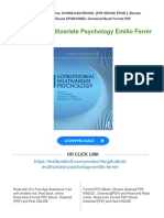 Get Longitudinal Multivariate Psychology Emilio Ferrer Free All Chapters