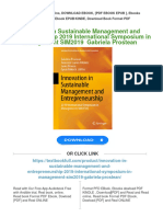 PDF Innovation in Sustainable Management and Entrepreneurship 2019 International Symposium in Management SIM2019 Gabriela Prostean Download