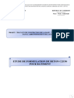 Etude de Formulation de Beton C25/30 Pour Batiment