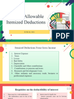 Regular Allowable Itemized Deductions - 2024