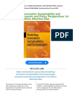 Full Download Modeling Innovation Sustainability and Technologies Economic and Policy Perspectives 1st Edition Albertina Dias PDF