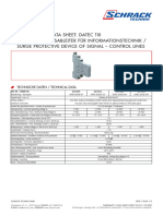 Datenblatt / Data Sheet: Datec Tiii Überspannungsableiter Für Informationstechnik / Surge Protective Device of Signal - Control Lines