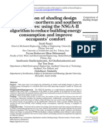 Comparison of Shading Design Between The Northern and Southern Hemispheres Using The NSGA-II Algorithm To Reduce Building Energy Consumption and Improve Occupants' Comfort