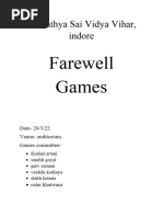 Farewell Games 2022