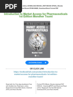 Instant Download Introduction To Market Access For Pharmaceuticals 1st Edition Mondher Toumi PDF All Chapter