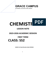 Original Chemistry SS2 Lesson Note 1ST Term