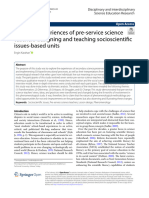 The Lived Experiences of Pre-Service Science Teachers Designing and Teaching Socioscientific Issues-Based Units