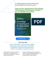 Full Download Knowledge Computing and Its Applications Knowledge Manipulation and Processing Techniques Volume 1 1st Edition S. Margret Anouncia PDF