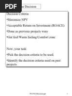 PT264 Decision Completion Type