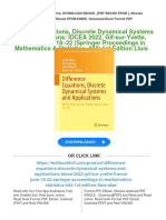 [PDF Download] Difference Equations, Discrete Dynamical Systems and Applications: IDCEA 2022, Gif-sur-Yvette, France, June 18–22 (Springer Proceedings in Mathematics & Statistics, 444) 1st Edition Lluís Alsedà I Soler fulll chapter