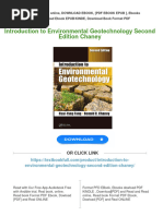 Full Download Introduction To Environmental Geotechnology Second Edition Chaney PDF