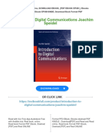 Get Introduction To Digital Communications Joachim Speidel Free All Chapters