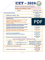 Tgicet - 2024 Schedule