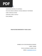 Ensayo Teoria Del Estado Clase 5 Estado Democratico y Social