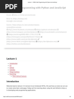 Lecture 1 - CS50's Web Programming With Python and JavaScript