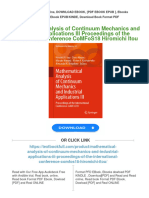 Mathematical Analysis of Continuum Mechanics and Industrial Applications Iii Proceedings of The International Conference Comfos18 Hiromichi Itou