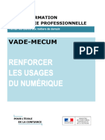 Vade Mecum Renforcer Les Usages Du Numerique