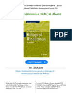 Biology of Rhodococcus Héctor M. Alvarez Download PDF