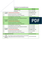 Online BTech Common Counseling 2024 Schedule