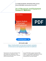 PDF Seismic Analysis of Structures and Equipment Praveen K. Malhotra Download