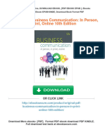 Get (Original PDF) Business Communication: in Person, in Print, Online 10th Edition Free All Chapters