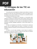 10 Ventajas de Las TIC en Educación