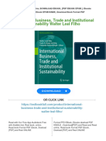 (FREE PDF Sample) International Business, Trade and Institutional Sustainability Walter Leal Filho Ebooks