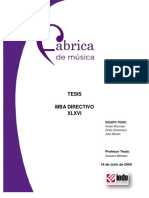 Fabrica de Musica - Proyecto de Tesis