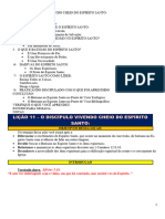 LIÇÃO 11 - O DISCÍPULO VIVENDO CHEIO DO ESPÍRITO SANTO Versão Do Professor