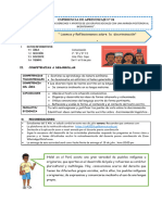 Act. Aprend. 3-4 - 3ro Leemos y Reflexionamos Sobre La Discriminación