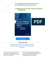 (FREE PDF Sample) A Model Theoretic Approach To Proof Theory Henryk Kotlarski Ebooks