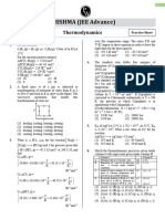 Thermodynamics - Practice Sheet - Bhishma JEE Advanced 2023