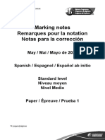 Spanish Ab Initio Paper 1 TZ2 SL Markscheme Spanish